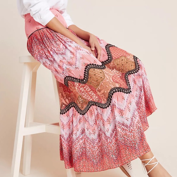 Anthropologie Haylie Lace Maxi Skirt - Picture 2 of 12